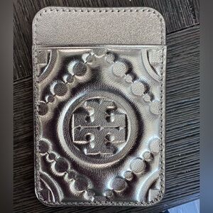 TORY BURCH METALLIC CARD POCKET
